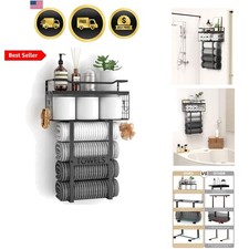 Wall Mounted Towel Rack for Bathroom - Bath Storage Holder Set Above Toilet, ...