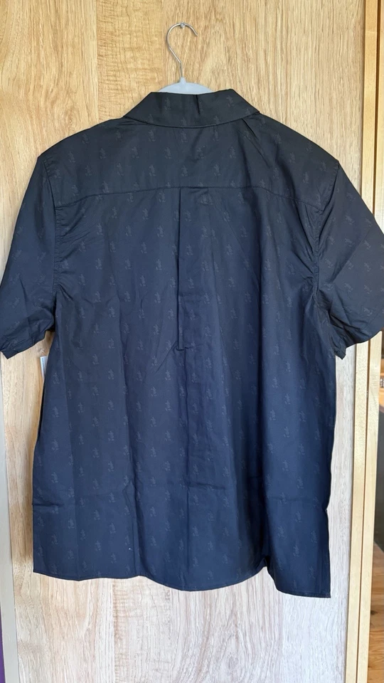 Disney Parks Icon Mickey Negro Algodón Hombre’s Abotonado Mickey Todo Nuevo con Etiquetas XL Foto 3 de 3