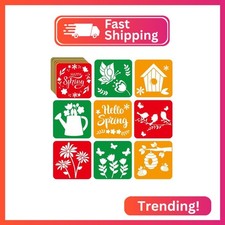 36pcs Spring Drawing Stencils for Kids 8 Inch Sidewalk Chalk Stencils Painting L