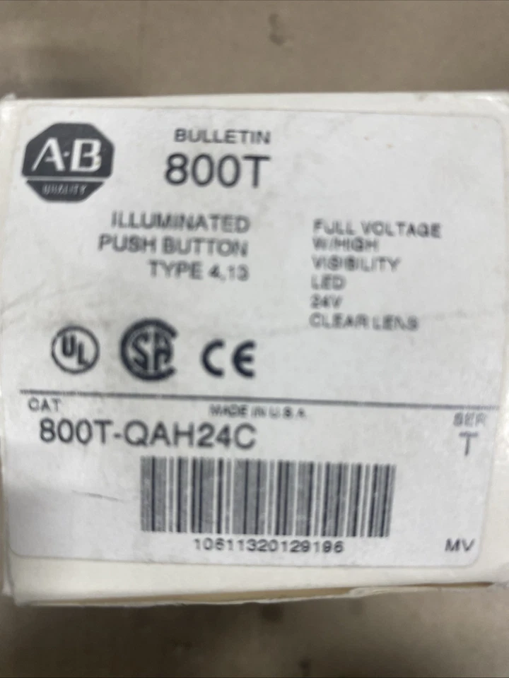 Allen-Bradley 800T-QAH24C Clear Illuminated Push Button - Image 2 of 2