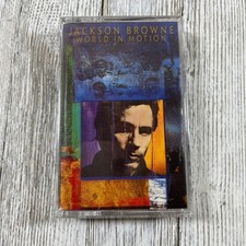 Jackson Browne World In Motion Cassette 1989 Elektra Pop Rock Sealed