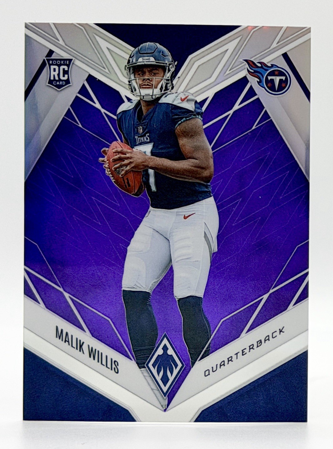 2022 Panini Phoenix Purple #103 Malik Willis RC 26/125 Tennessee Titans