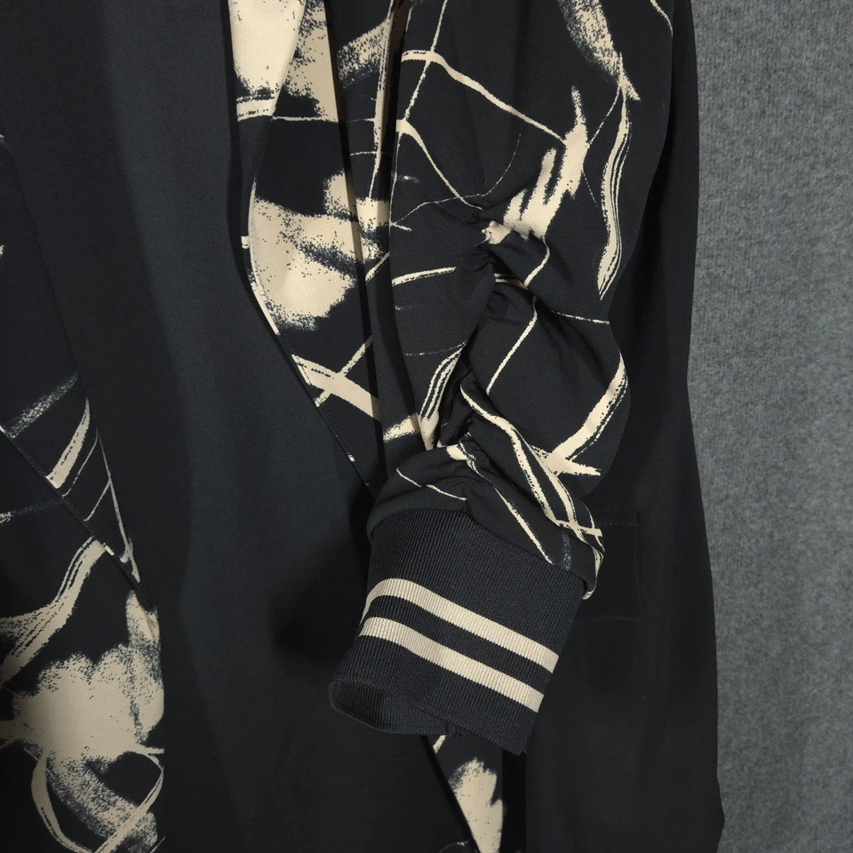 Blazer Joseph Ribkoff estampado abstracto frente abierto para mujer talla 16 estampado de garabatos Foto 4 de 4