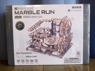 ROKR INFINITE CYCLE MARBLE RUN SPACEPORT 3D PUZZLE MANUAL/ELECTRIC LGC01