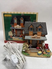 LEMAX 5 Hawk Cabin 2013 Christmas Fishing Camping #3551 New in Box Village decor