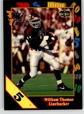 William Thomas 1991 Wild Card Draft 5 Stripe 82 Texas A&M Aggies EX
