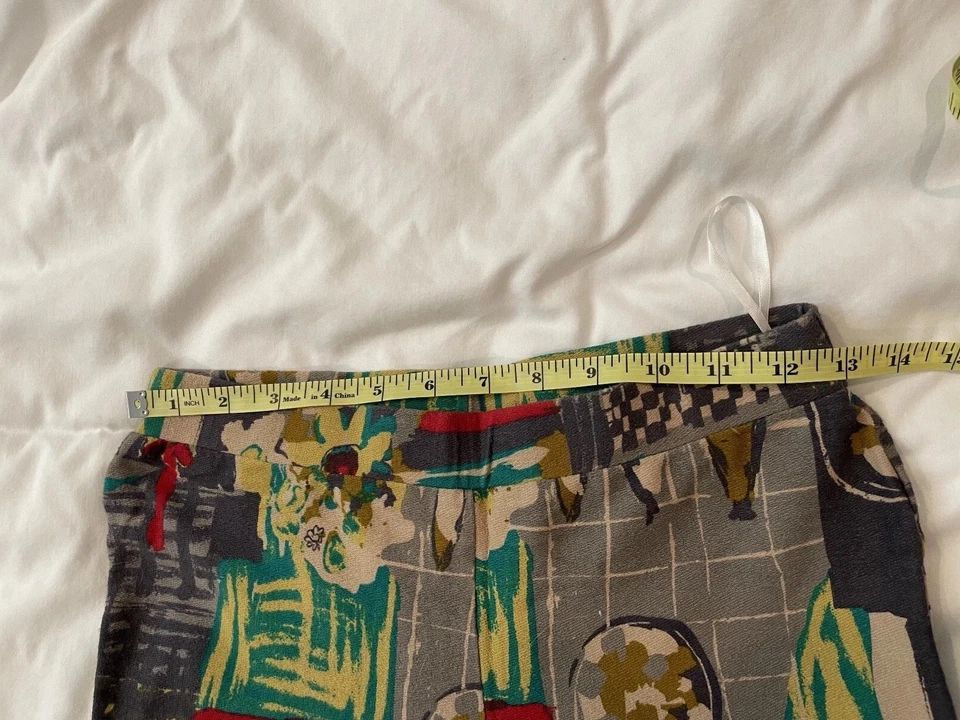 Leggings Mori Kei Patchwork Vintage Multicolor Arte Abstracto Colorido Patrón Foto 3 de 4