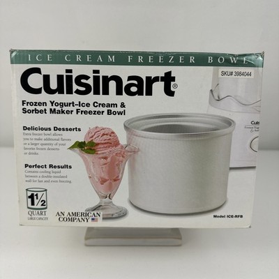 New-Cuisinart Frozen Yogurt-Ice Cream & Sorbet Maker Freezer Bowl ICE-RFB