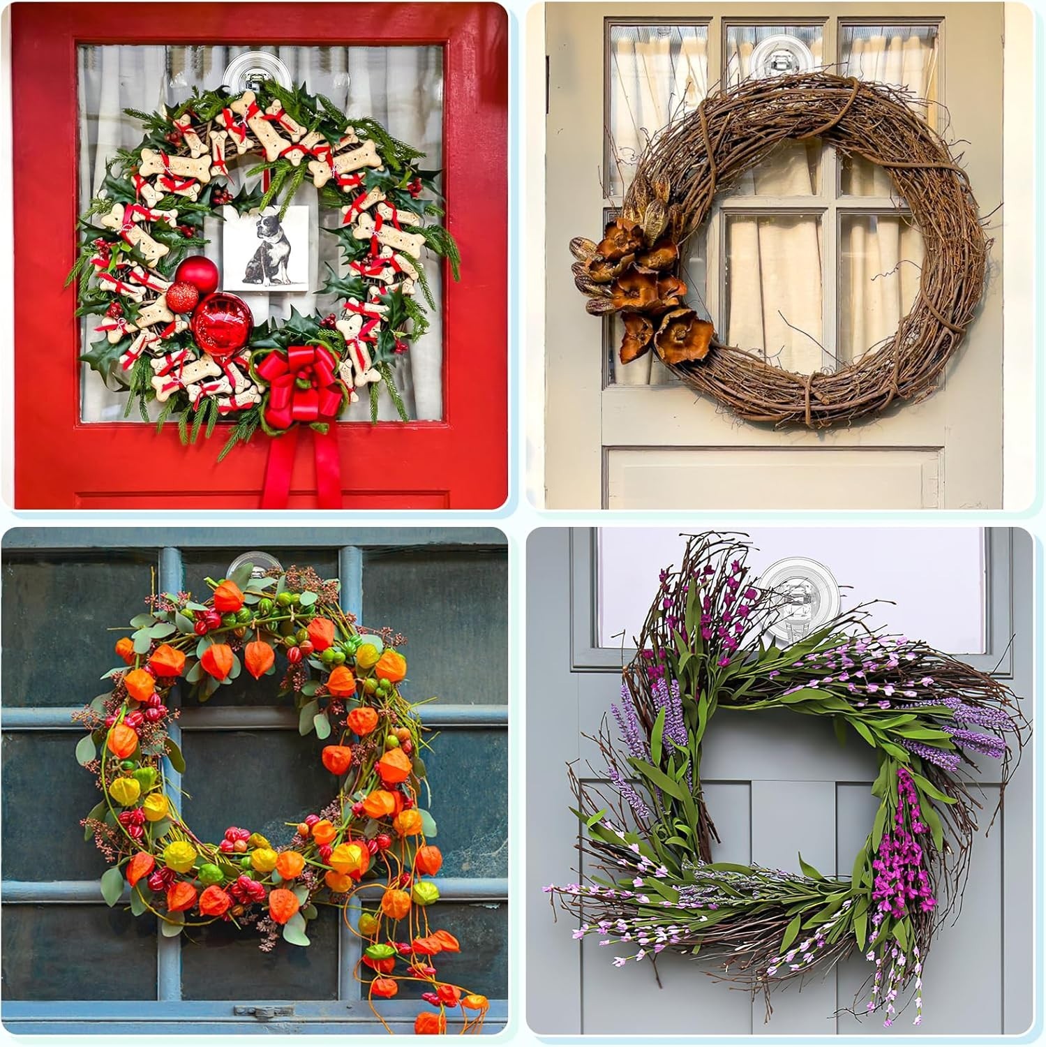 Polished Clear Suction Hooks, 2 Pcs - Strong Suction for Home Organization