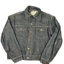 Vintage 1960s/70s Sears Selvedge dark wash denim jacket USA made Size S/XS
