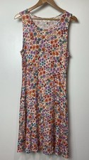 Greige Women's Sz Medium Sleeveless Floral Dress Scoop Neck Boho Festival Hippie