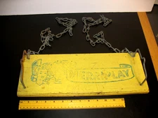 VINTAGE 1950'S MERRIPLAY ORIGINAL WOOD SWING WITH CHAIN LINKS - RARE