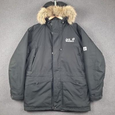 JACK WOLFSKIN Coat Mens 2XL Black Parka Jacket Texapore Waterproof Insulated