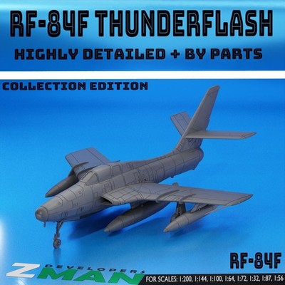 3d printed RF-84F THIUNDERFLASH V1 (4 IN 1) plane aircraft jet fighter