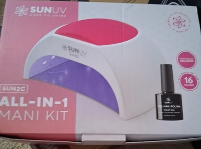 Sunuv Sun2c All In 1 Mani Kit, 18 Polishes.  New, Tested.