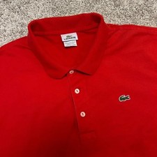 Lacoste Red Polo Shirt Mens 8 3XL Short Sleeve