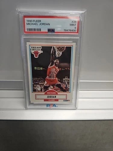 Michael Jordan 1990 Fleer Card #26 Chicago Bulls PSA 9 MINT