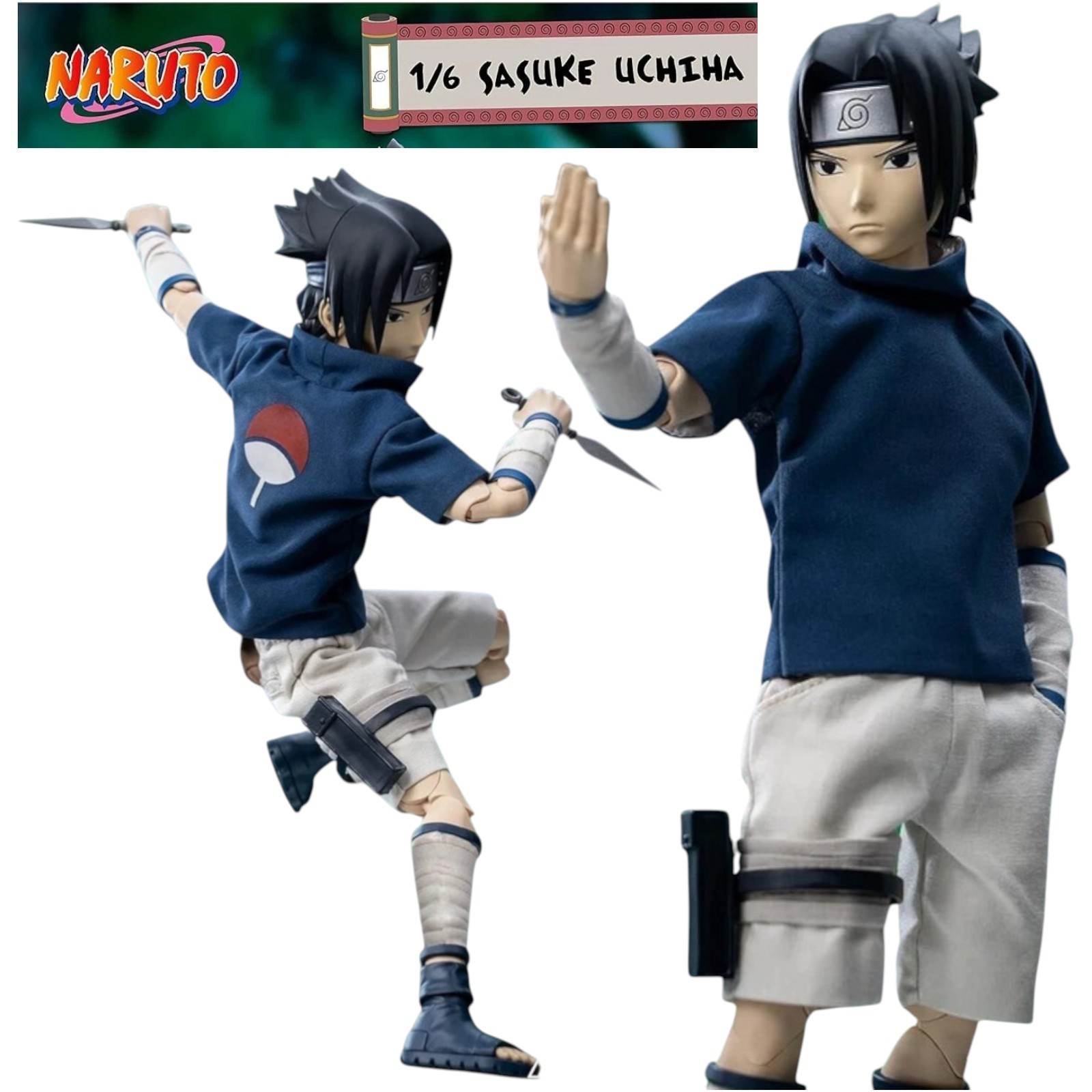 ThreeZero FigZero 1/6 Sasuke Uchiha Naruto Action Figure Collectible Anime