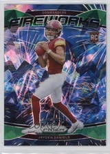 2024 Panini Prizm Fireworks Green Ice Prizm Jayden Daniels #24 k4s