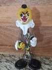 Vtg Murano, Italy Blown Glass Circus Clown Holding Ball, 1950s, Artist Signed.
