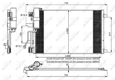 NRF 35975 Kondensator, Klimaanlage für NISSAN