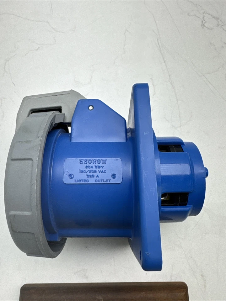 New HUBBELL HBL560R9W 60-Amp Generator Receptacle 560R9W 120/208V 4P5W - Image 2 of 4