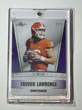Trevor Lawrence Leaf Draft Rookie Card 2/10. rookie card picture
