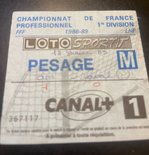 ancien ticket billet Football - OM MARSEILLE / LAVAL 1988/89