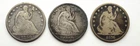 1858-O, 1861, & 1876 Seated Liberty Half Dollars