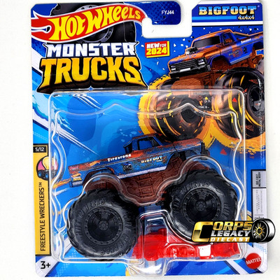 Hot Wheels Monster Trucks Bigfoot 1:64 2024 HWMT Freestyle Wreckers 5/12 Mattel