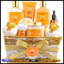 LOVERY Gift Basket - 10 Pc Almond Milk & Honey Beauty & Personal Care Set