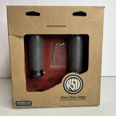 Roland Sands Design Tracker Grips Contrast Cut Black 0063-2019-BM Brand New