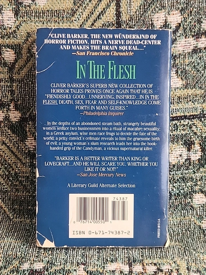 🩸 In The Flesh by Clive Barker (1988) Vintage Horror Paperback, Pocket Books Foto 3 de 4