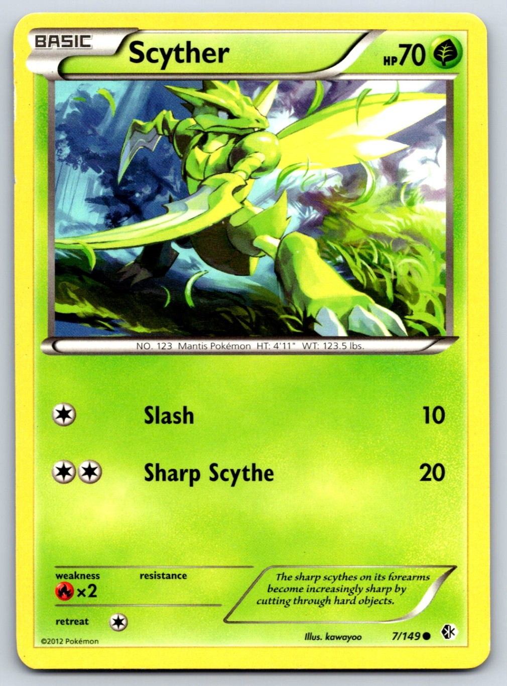 Scyther - Boundaries Crossed 7/149 Pokemon Card LP