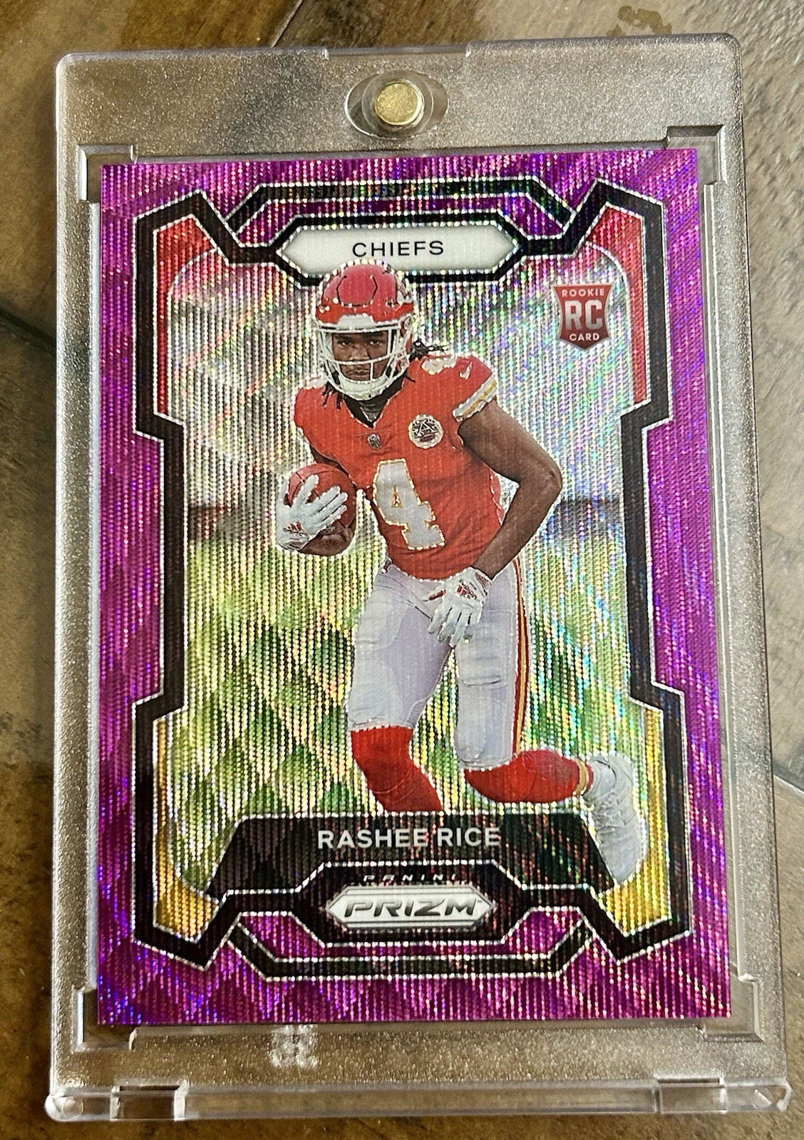 2023 Prizm Football Rashee Rice Purple Wave #/99 KC Chiefs #350 Rookie RC