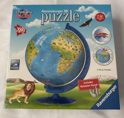 Ravensburger Children's World Globe 180 Pieces 3D Puzzle Brand New SEALED!