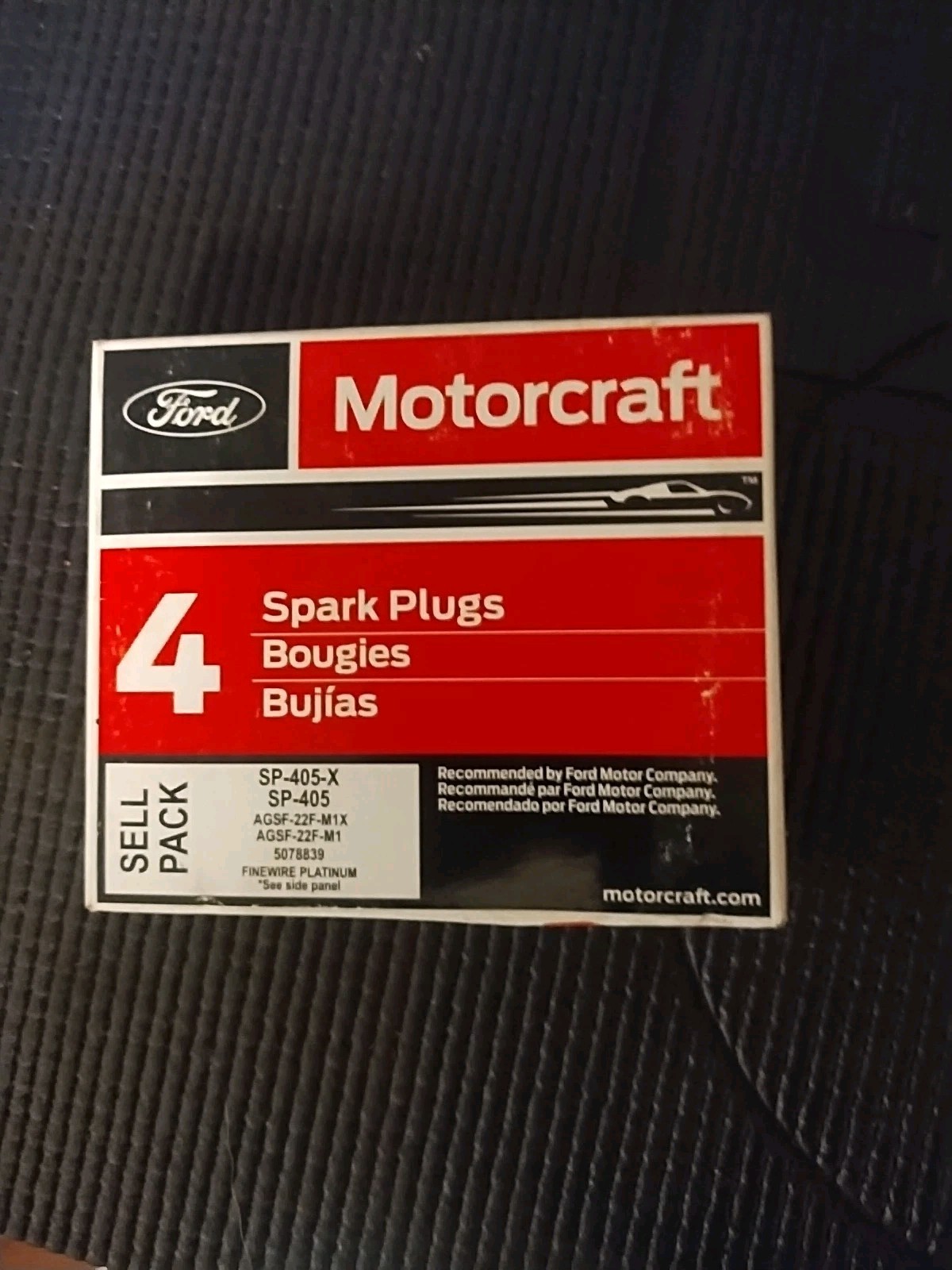 Motorcraft Spark Plug - Ford SP-405-X AGSF-22F-M1X  4 Pack