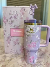 Stanley x Love Shack Fancy 40 oz H2.0 Happy Thoughts Quencher Purple Tumbler
