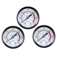 "3 Stk. Druckanzeige Doppelskala 1,4\" Wahlanzeige 1/8\" Npt 0-180 PSI/0-20 Bar"