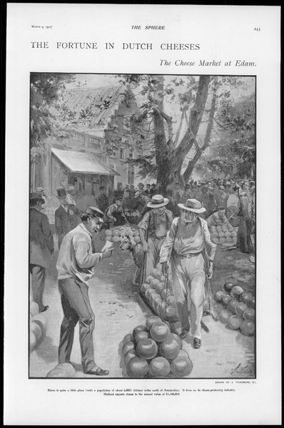 Mercado del queso 1901 PAÍSES BAJOS EDAM AMSTERDAM (167)