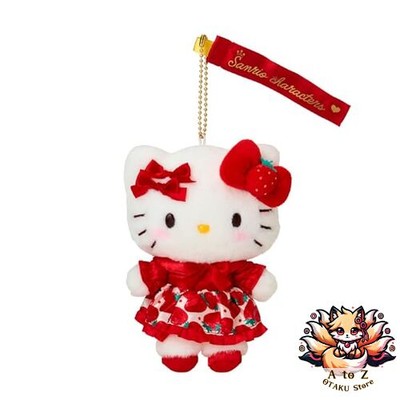 NEW [Sanrio] Mascot Holder Ichigo Shimbun 50th Anniversary Hello