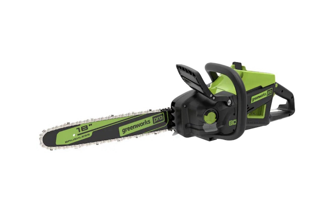Greenworks 80V 18&rdquo; Brushless Cordless Chainsaw Bare Tool O