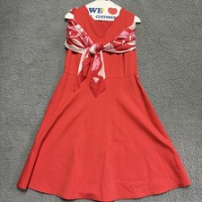 Talbots Red Sleeveless Fit & Flare Dress Women's Size 8 V-Neck Knee Length