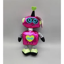 Way To Celebrate Pink Robot Plush Valentine's Day Metallic Toy 8" Small Walmart