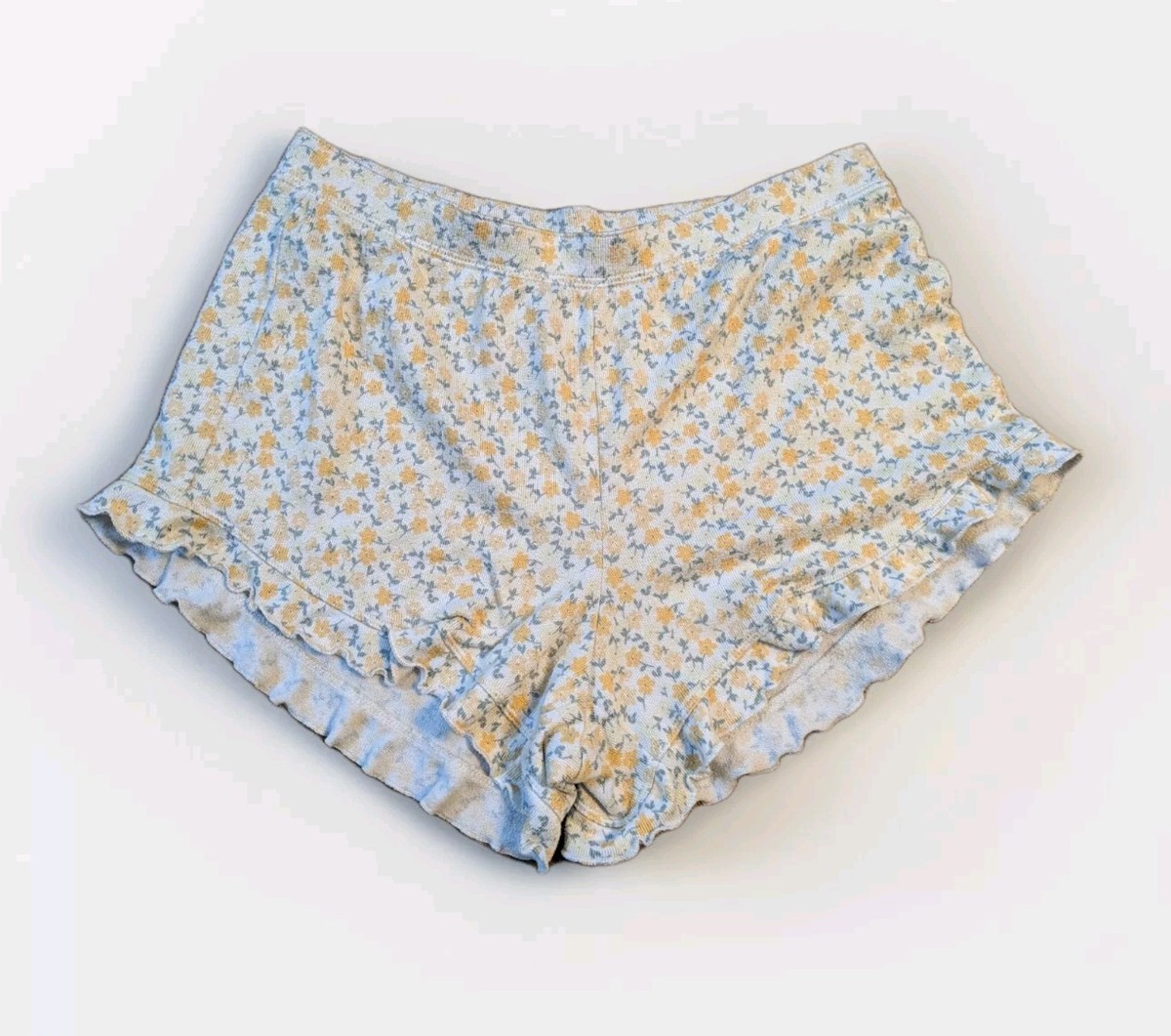 Gilly Hicks Hollister Sleep Pajama Shorts Sz Small Yellow Floral