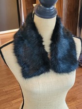 Black Fur Collar Attachable Loops