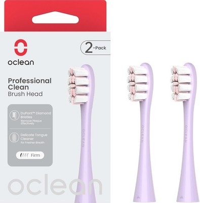 Oclean Professional clean 2 Pack Lila, für alle elektrischen Griffen von Oclean