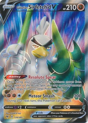 UR-01 Holo Galarian Sirfetch'd V (Full Art) 174/185 Ultra Rare SWSH04: Vivid Vol