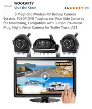 Wireless RV Backup Camera System, Plug  Play for Furrion Pre-Wired, 7" 1080P HD