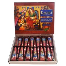 Natural Kaveri Temporary Tattoo Mehandi Herbal Henna Cones Body Art Kit, 12Cones